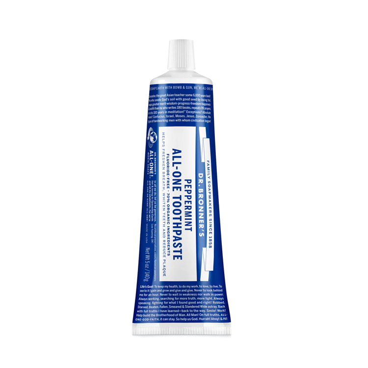 Dr Bronners Peppermint All-One Toothpaste 140g